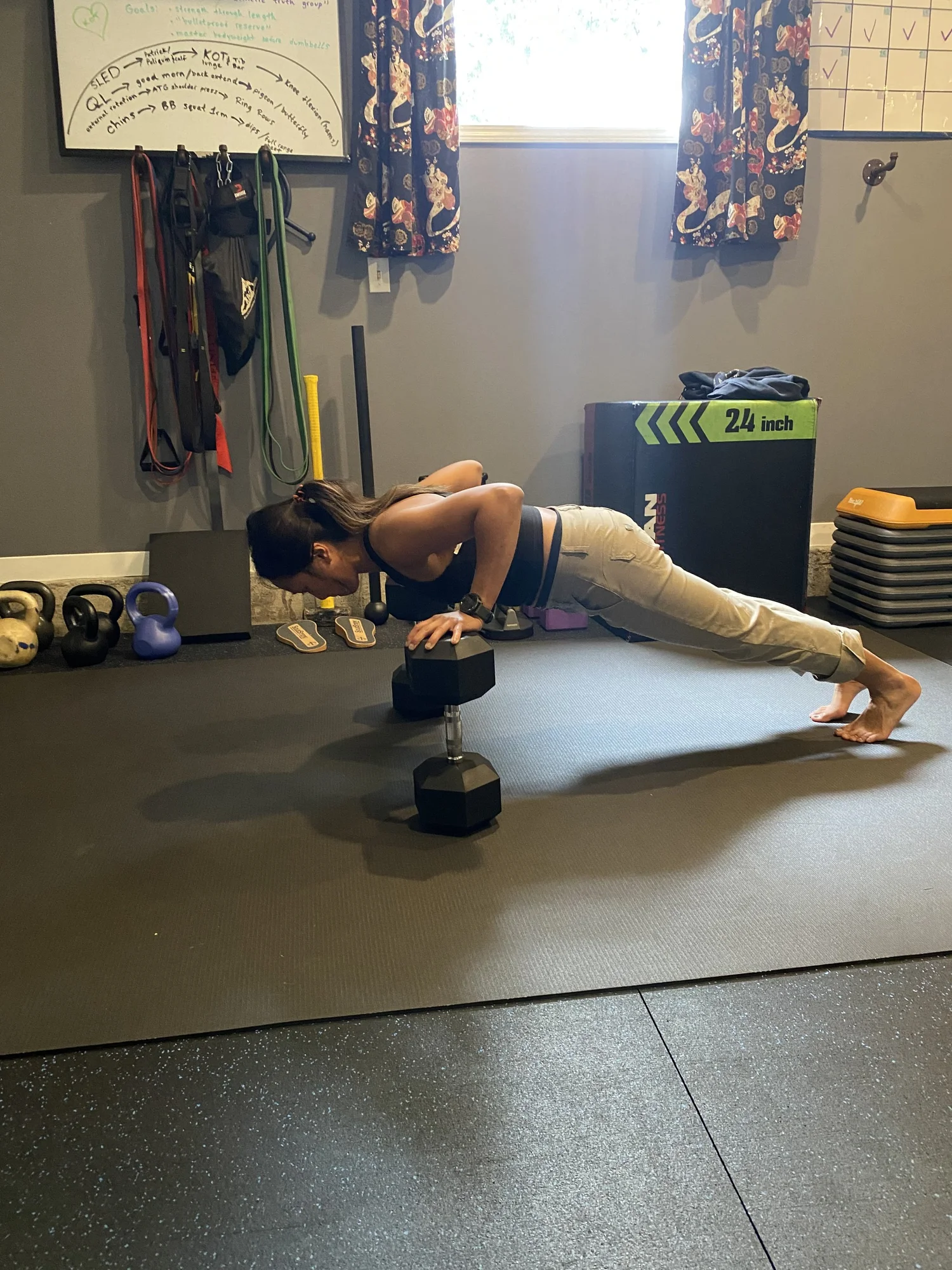 Parallettes and ATG training equipment at the No Easy Feet gym
